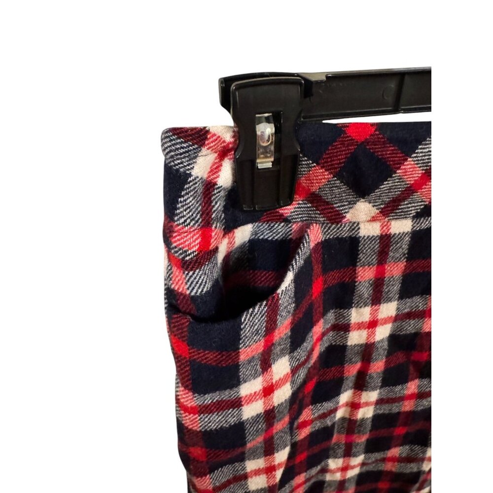 Talbots Petites 2P Plaid Wool Blend Skirt Red & Navy - Picture 9 of 11